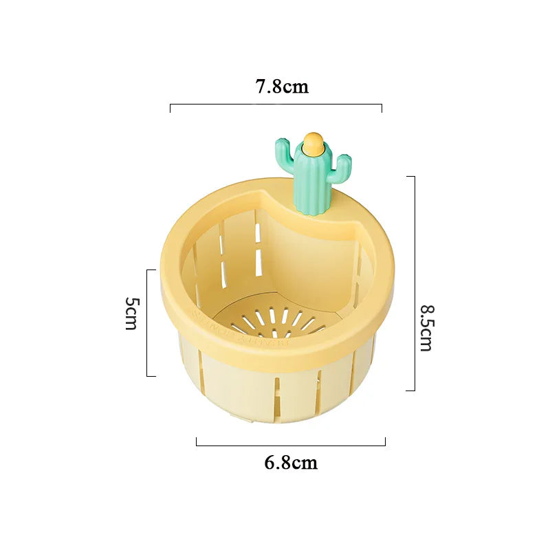 Cactus Kitchen Sink Drain Strainer with Handle Plastic Waste Filter Kitchen Food Slag Strainer Kitchen Accessories