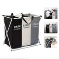 Laundry Hamper Sorter, 135L Foldable Laundry Basket with Lids, Large 3 Sections Laundry Bin Sorter, Waterproof Dirty Clothes Hamper Bag for Bathroom Bedroom,Washing Storage Bag,Blanket Storage