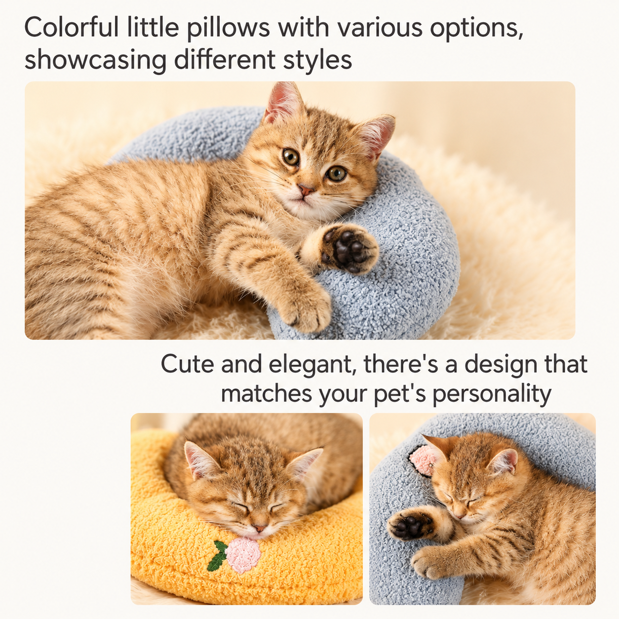 Cozy U-Shaped Pet Pillow
