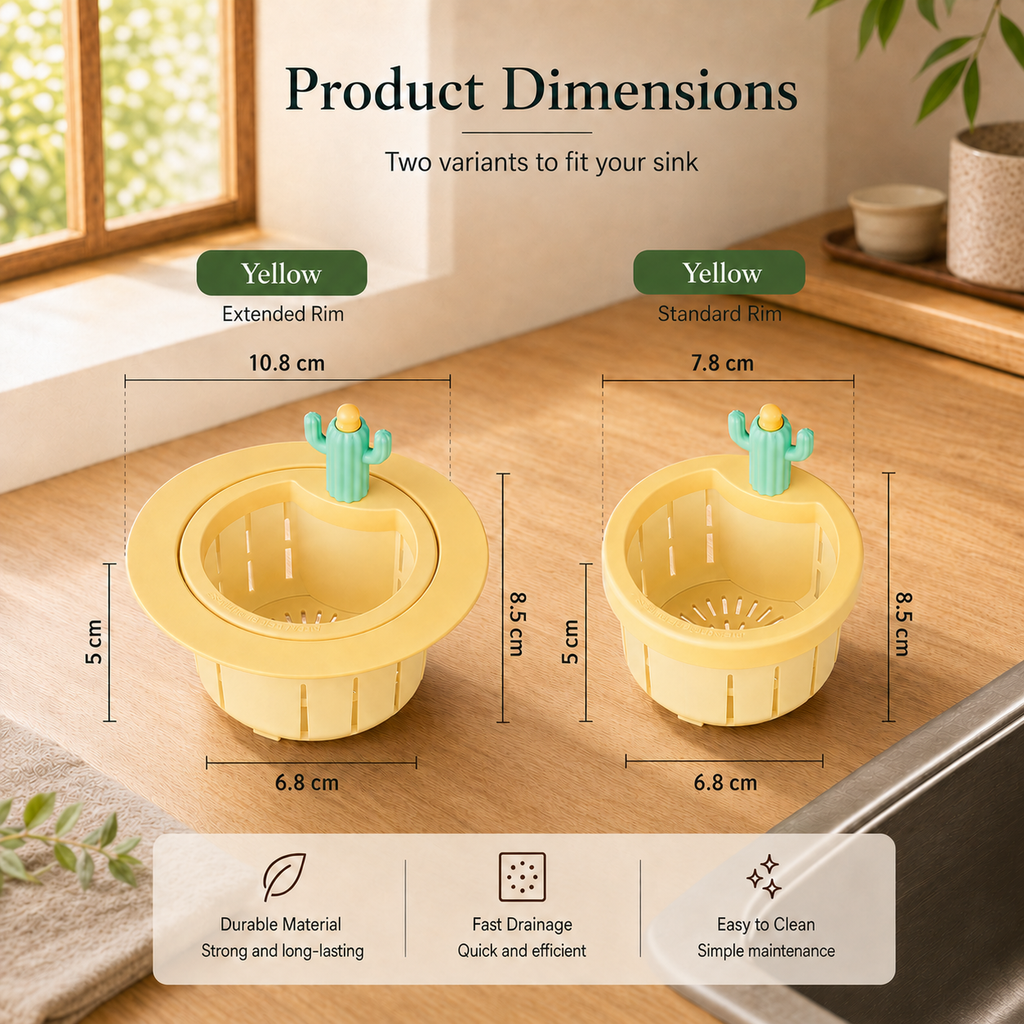 Cactus Sink Strainer - No Touch Kitchen Waste Catcher