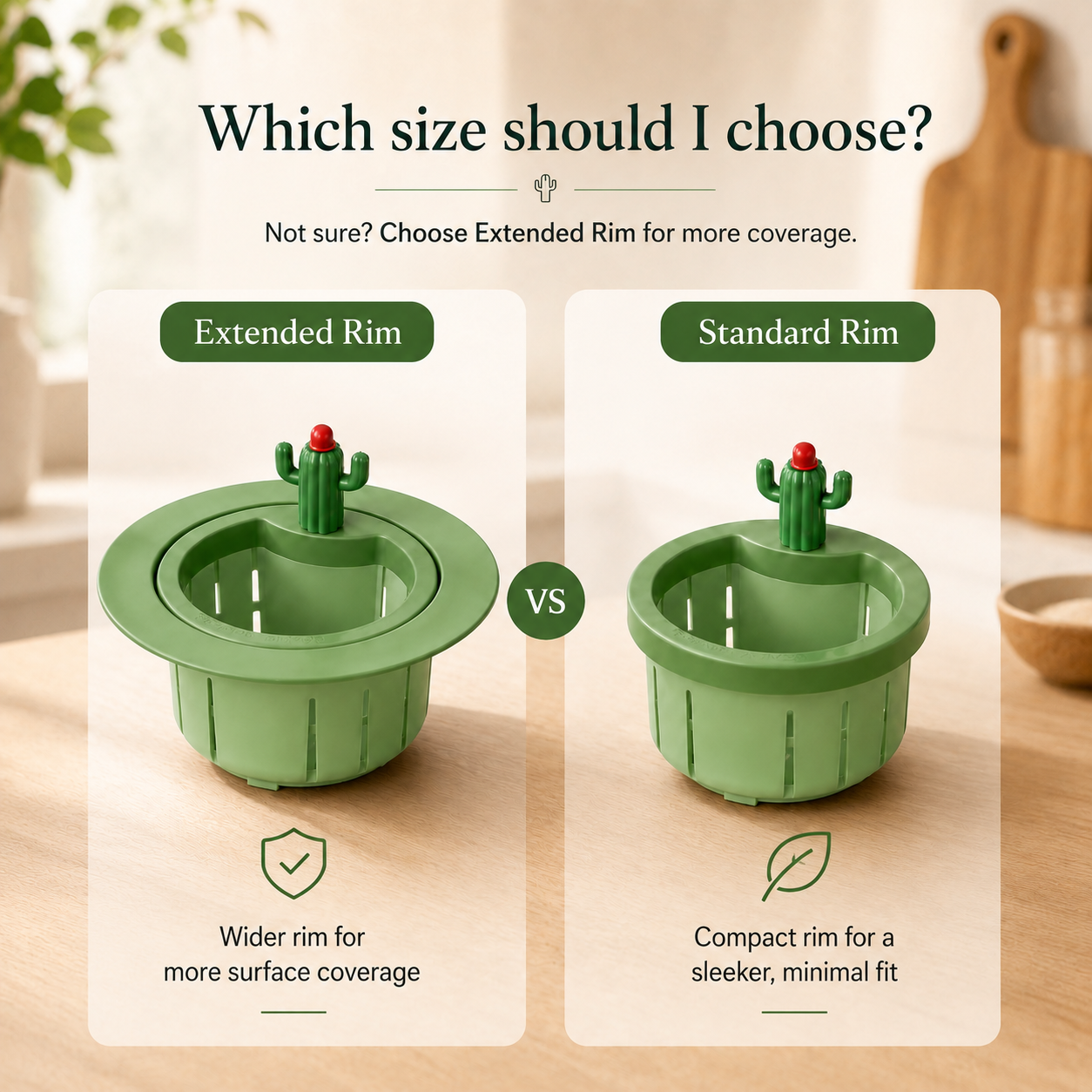 Cactus Sink Strainer - No Touch Kitchen Waste Catcher